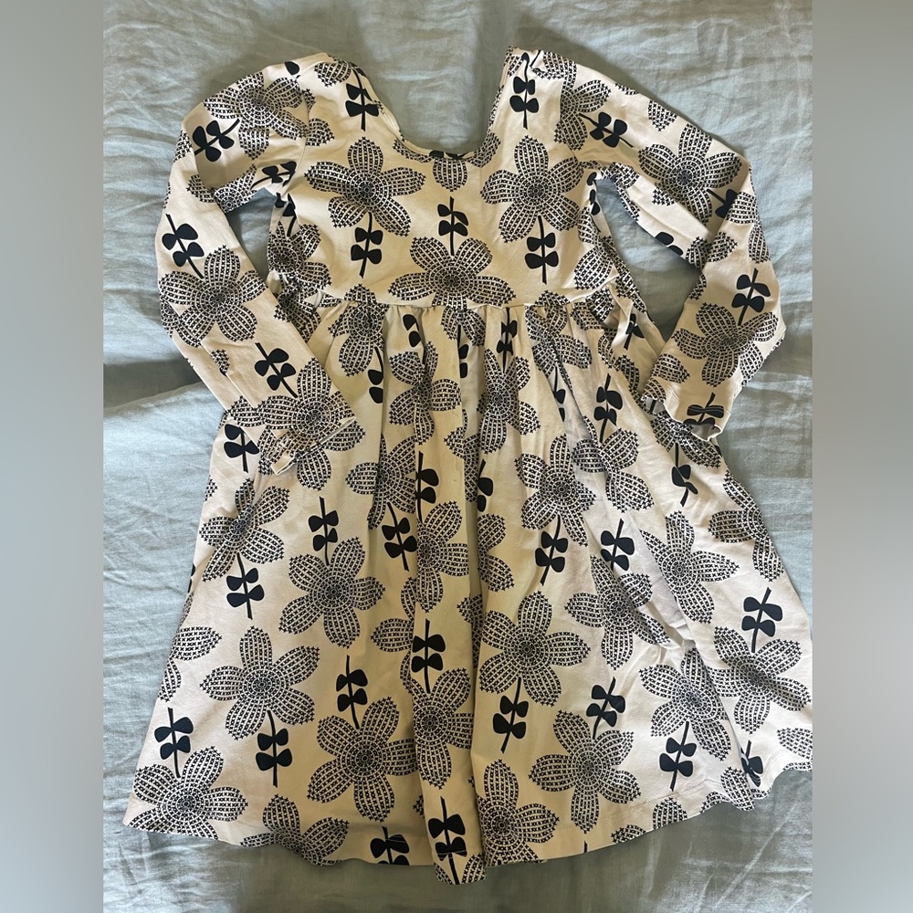 Hanna Andersson Black and White Floral Dress